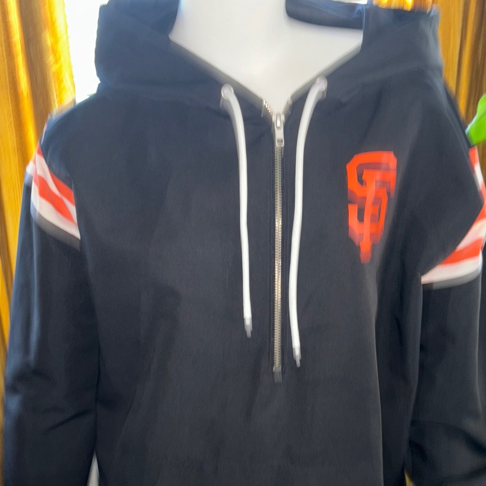 PINK Victoria's Secret Black & Orange SF Giants Zip-Up Hoodie - Picture 4 of 12